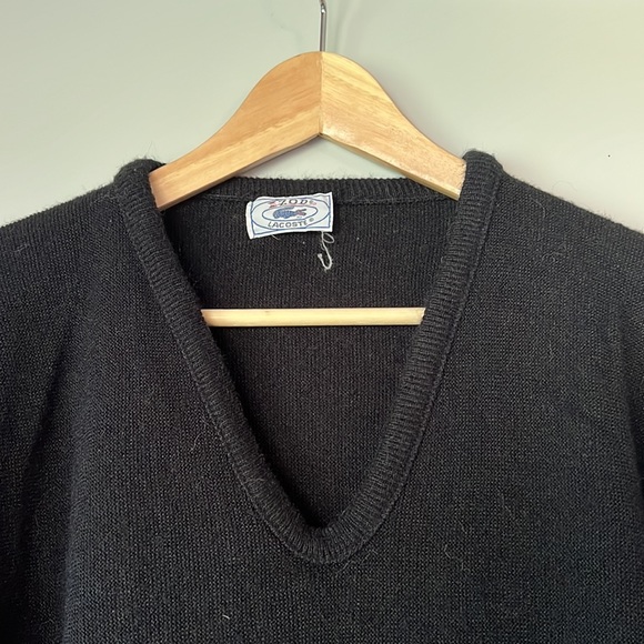 Black knitted Lacoste sweater - Picture 2 of 4